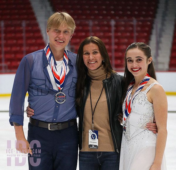 Flores & Desyatov with coach Elena Dostatni