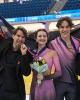 Grimm & Savitsky with coaches Matteo Zanni and Katharina Müller