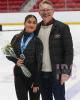 Amal Israilova and coach Steven Belanger