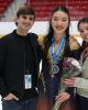 Alison Rho with coaches Pierre Souquet and Lorraine McNamara